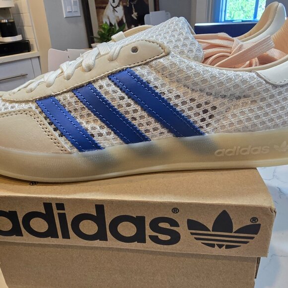 Adidas Originals Gazelle Indoor (Off White/Focus Blue/Warm Vanilla) M 10 JH5419 - Picture 7 of 14